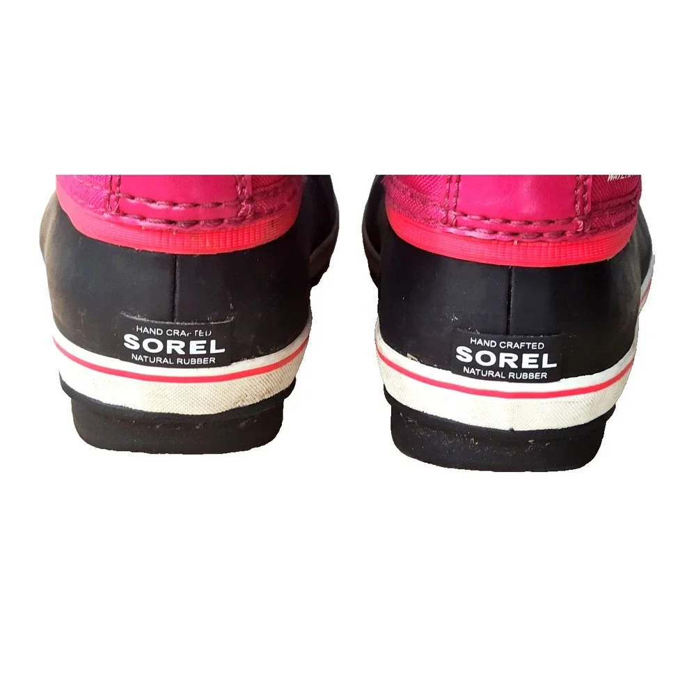 Sorel Kids Yoot PAC Nylon Haute‎ Pink Waterproof Snow boots Kids Size 4